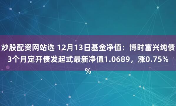 炒股配资网站选 12月13日基金净值：博时富兴纯债3个月定开债发起式最新净值1.0689，涨0.75%